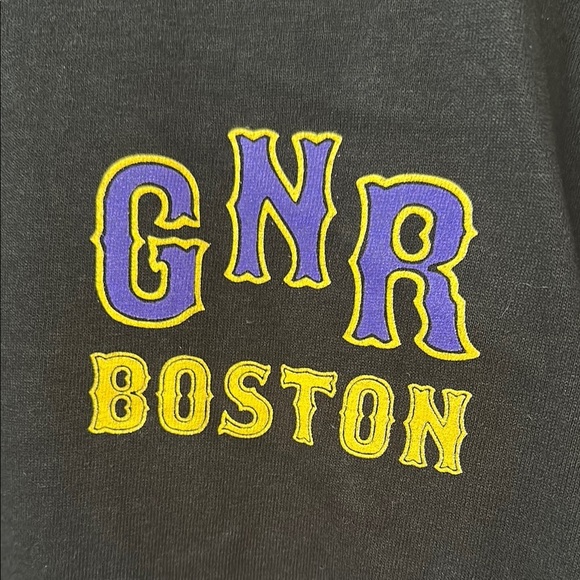 Guns & Roses GNR Boston Skeleton Horseman Rock and Roll Black Graphic T-Shirt - Picture 4 of 5